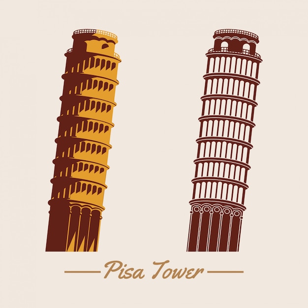 Vector torre de pisa