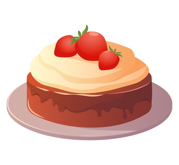 Torta de color Esta ilustración da vida a un pastel delicioso que sin duda tentará