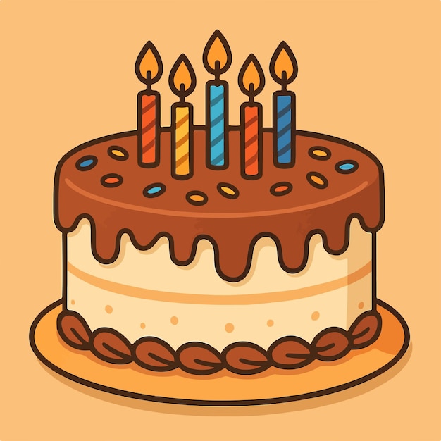 Torta de cumpleaños con velas