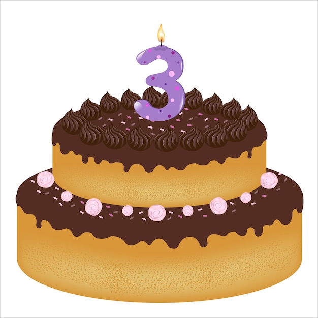 Torta de cumpleaños con velas