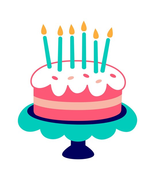 Torta de cumpleaños con velas