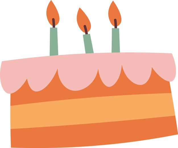 Torta de cumpleaños con velas