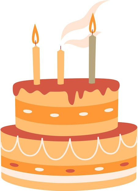 Torta de cumpleaños con velas