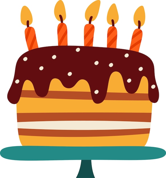 Torta de cumpleaños con velas