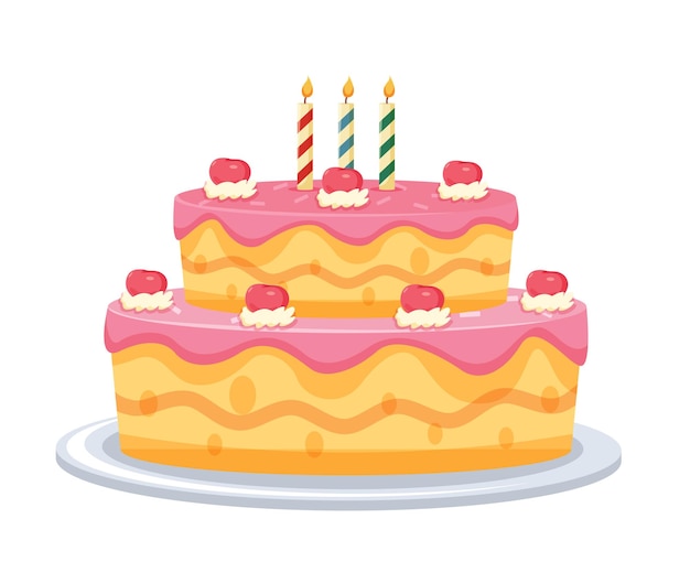 Torta de cumpleaños con velas