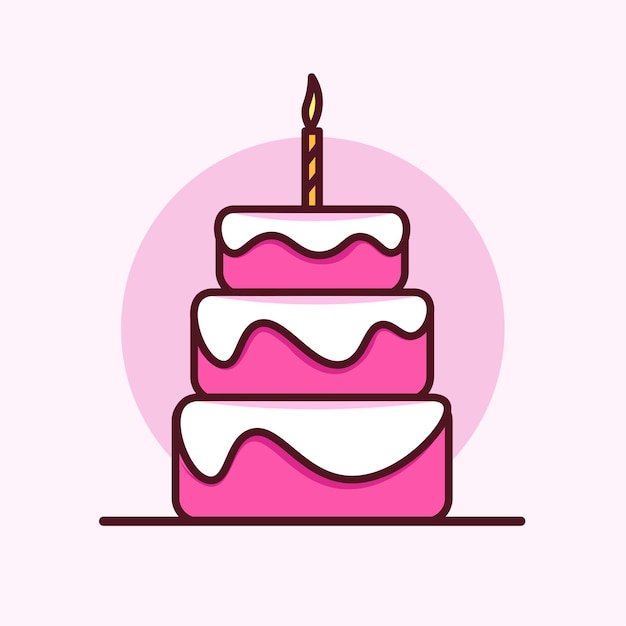 Vector torta de cumpleaños