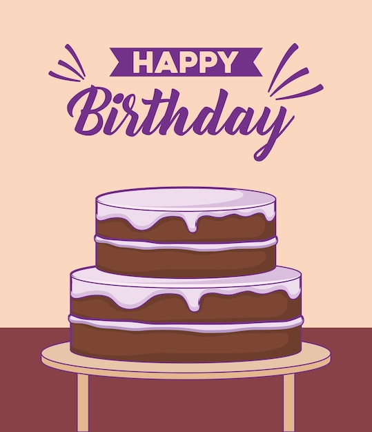 torta dulce cumpleaños estilo kawaii