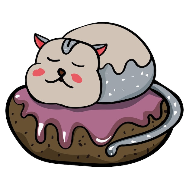 Torta kavaii con gato