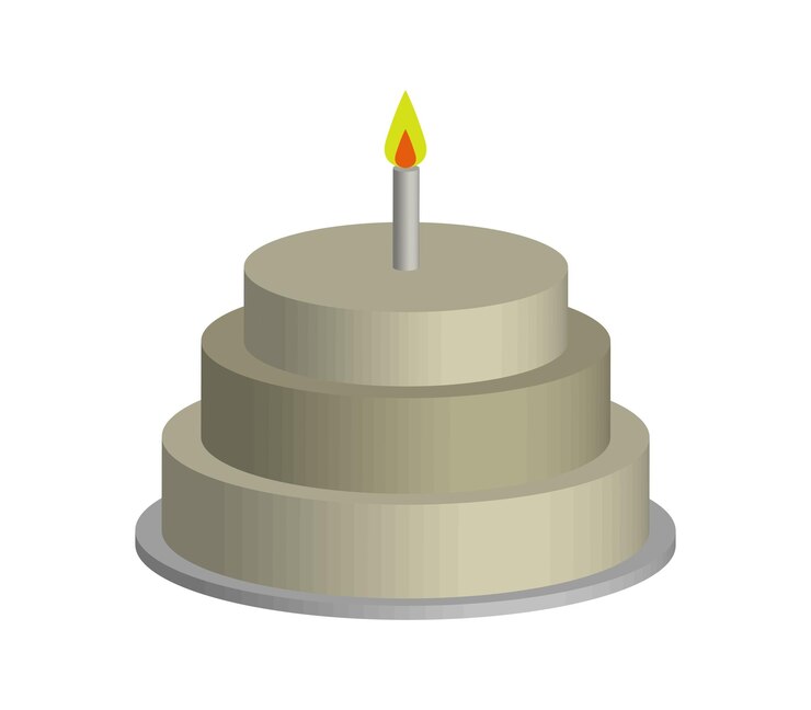 Vector torta tridimensional