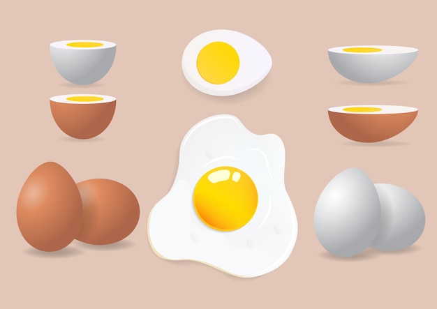 tortilla, huevos frescos y duros