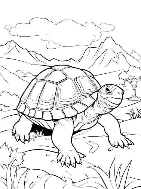 Tortuga para colorear