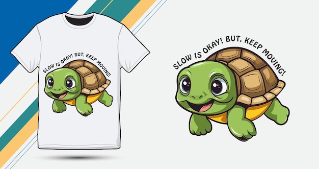 Vector tortuga dibujada a mano para camiseta