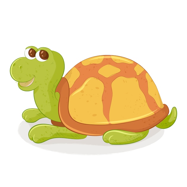 Vector tortuga de dibujos animados