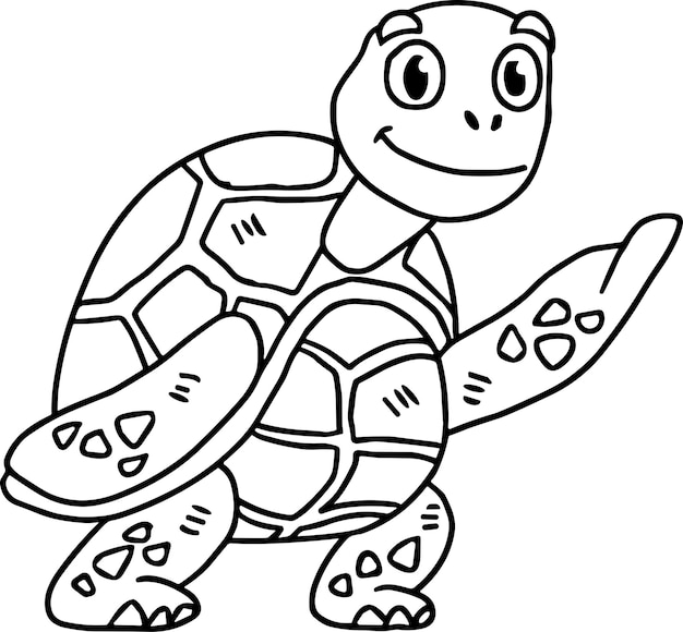 Una tortuga está de pie con las patas delanteras extendidas