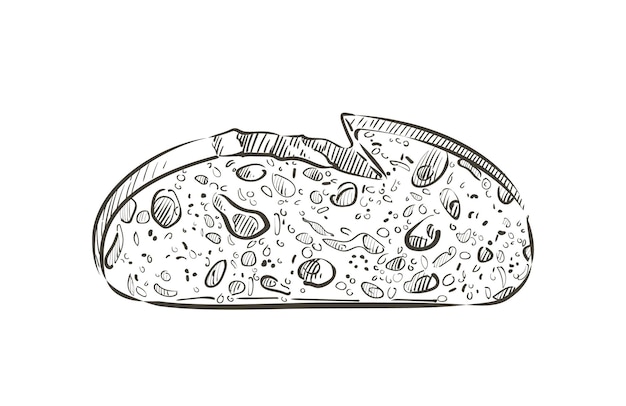 Tostada de pan de molde. rebanada de pan blanco de centeno integral. panadería, comida, trozo de crutón asado para bocadillo. imagen de ilustración vectorial realista.