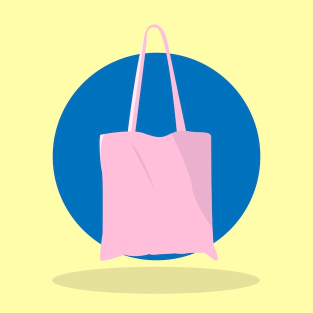 Tote Bag Ilustración Vector Estilo Plano