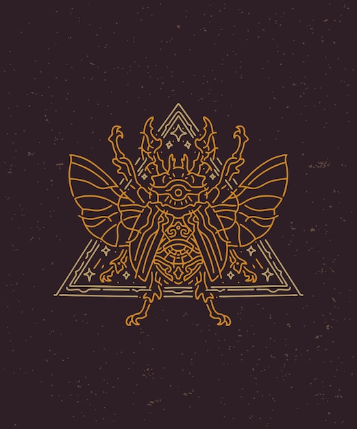 Tótem de insectos egipcio monoline