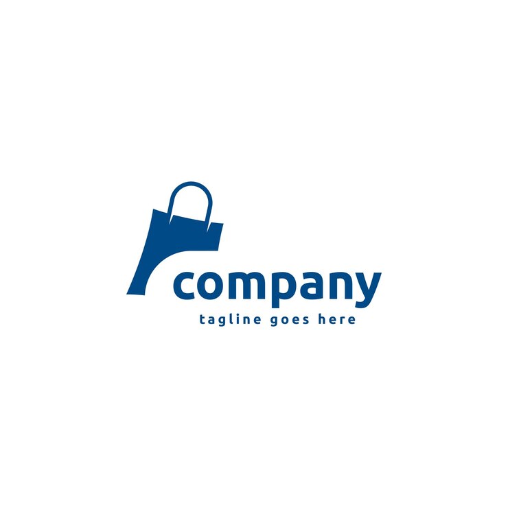 Vector totes de moda diseñan un logotipo icónico de bolsa de compras para marca