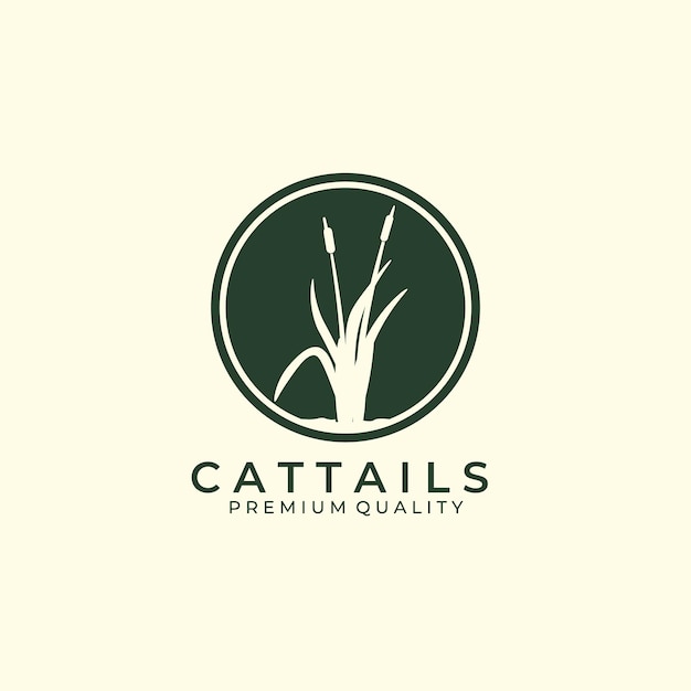 totora logo línea arte vector ilustración diseño creativo naturaleza minimalista monoline contorno