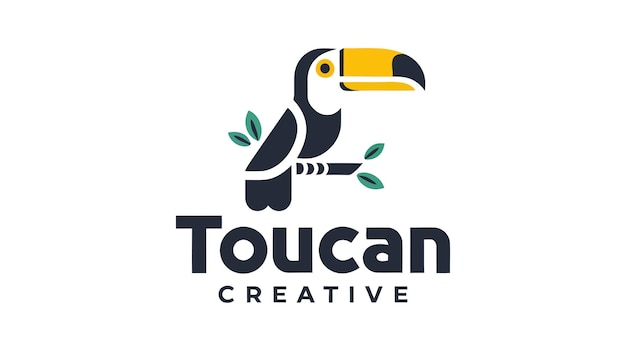 Toucan Creative Vibrant y Tropical Logo para marcas divertidas y audaces