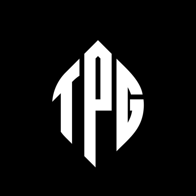 TPG diseño de logotipo de letras circulares con forma de círculo y elipse TPG letras elípticas con estilo tipográfico Las tres iniciales forman un logotipo de círculo TPG círculo emblema monograma abstracto letra marca vector