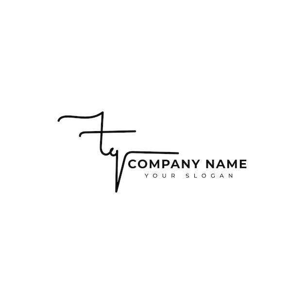 Tq Diseño de vector de logotipo de firma inicial