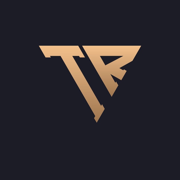 TR Logotipo Diseño Moderno Minimal Elegante y Lujo TR Logotipo Elegante Triángulo Monograma Letra TR Diseño de Logotipo para la Identidad Empresarial Corporativa de la Marca