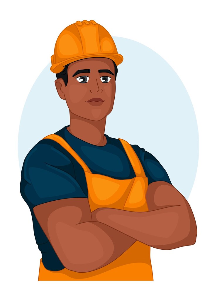 Vector trabajador de la construcción
