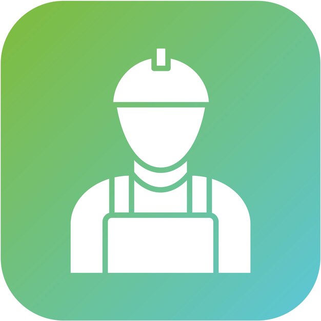 Trabajador de diseño vectorial Estilo de ícono masculino