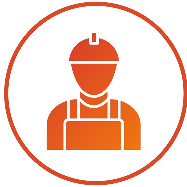 Trabajador de diseño vectorial Estilo de ícono masculino