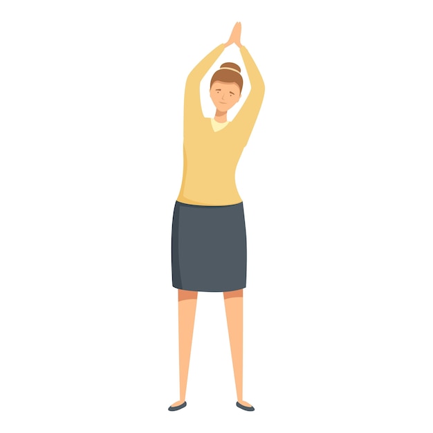 Trabajador de oficina haciendo una pausa de estiramiento de yoga