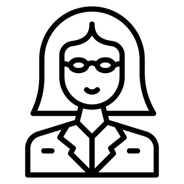Trabajadora social Imagen vectorial de icono femenino Se puede utilizar para Servicios domésticos