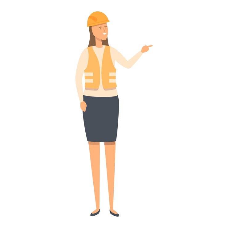 Vector trabajo arquitecto icono dibujos animados vector trabajadora trabajo de negocios