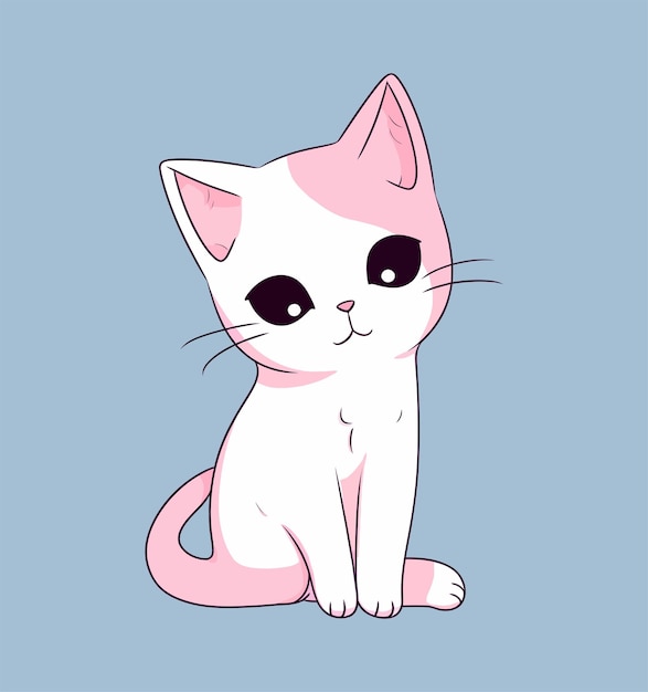 trabajo de arte digital ilustración de gato pegatina logotipo de camiseta diseño de tela