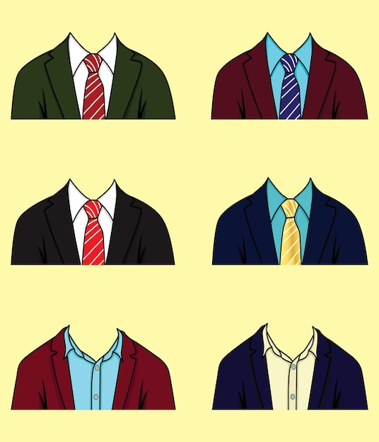 Trabajo de arte vectorial de trajes profesionales para colecciones de NFTs
