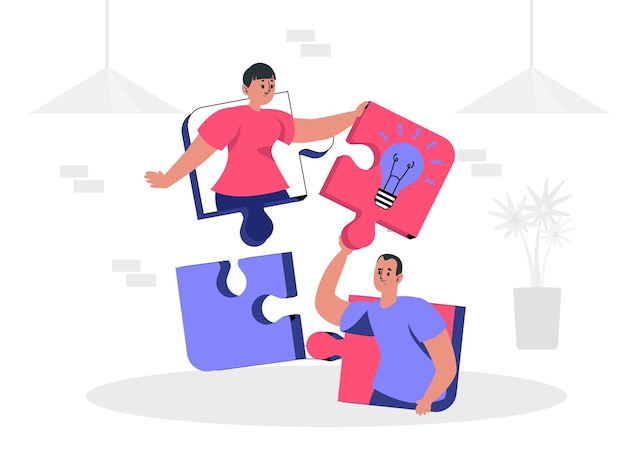 trabajo en equipo ilustración