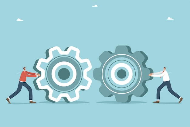 Trabajo en equipo para lograr el mejor resultado Creatividad e inteligencia para resolver problemas empresariales