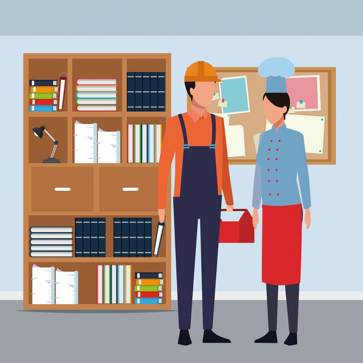 Vector trabajo y ocupación de personas.