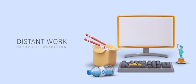 Trabajo remoto Freelance Lugar de trabajo cómodo en casa