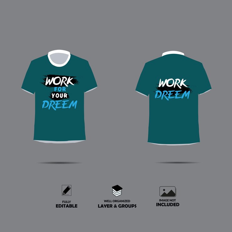trabajo para su sueño tipografía diseño de camiseta