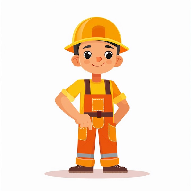 trabajo trabajador vacaciones vector feliz libertad trabajo ilustración nacional saludando ingeniero