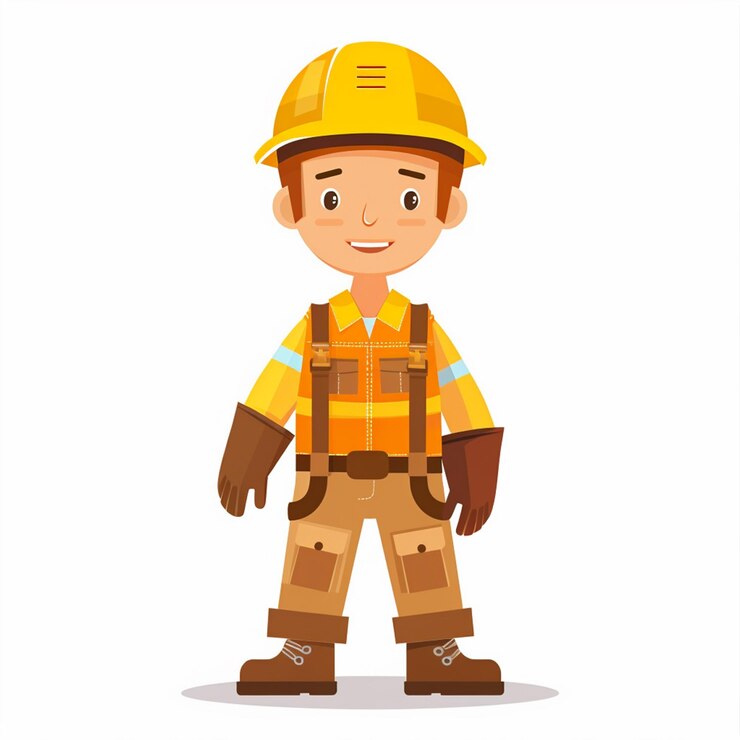 Vector trabajo trabajador vacaciones vector feliz libertad trabajo ilustración nacional saludando ingeniero