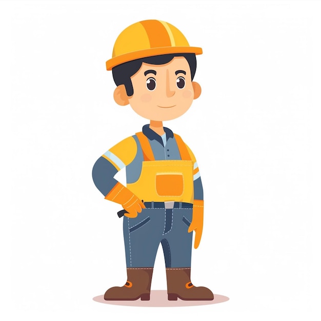 trabajo trabajador vacaciones vector feliz libertad trabajo ilustración nacional saludando ingeniero