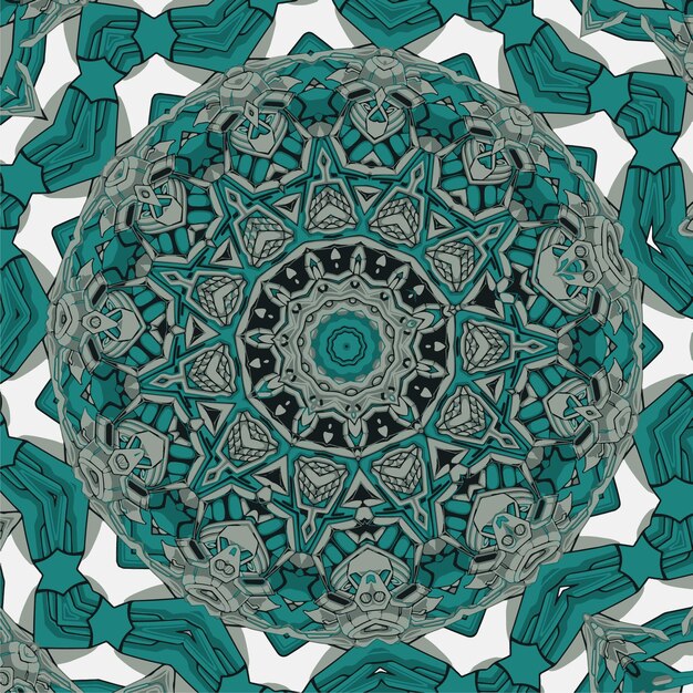 Tracería inconsútil azulejo mehndi diseño étnico ornamento colorido garabato simetría textura folk tradicional espiritual tribal diseño