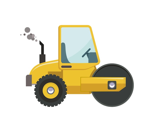 Tractor camión construcción máquina vehículo equipo maquinaria bulldozer vector ilustración