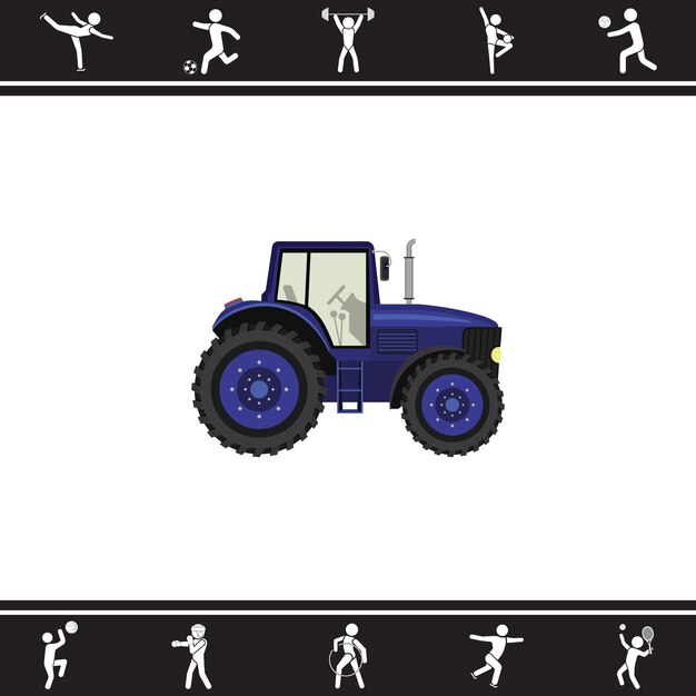 Tractor. ilustración vectorial