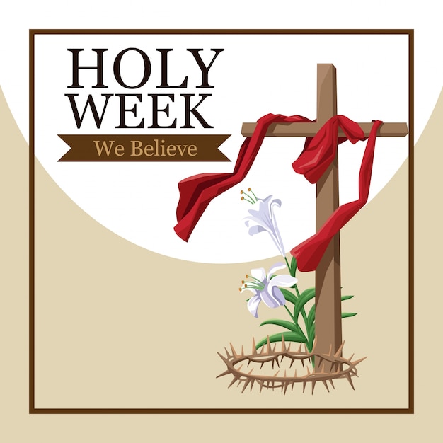 Vector tradición católica de la semana santa