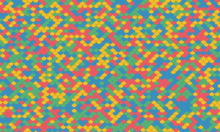 Vector tradición contemporánea una repetición de elegancia imagen ondulada en el embalaje geométrico arreglo elegante a colores asiáticos