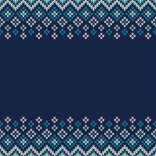 Tradicional fair isle style patrón de punto sin costuras. fondo de diseño de navidad y año nuevo con un lugar para texto