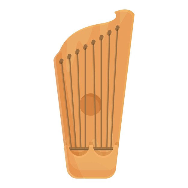 Vector tradicional kantele icono dibujos animados vector música gusli string folk